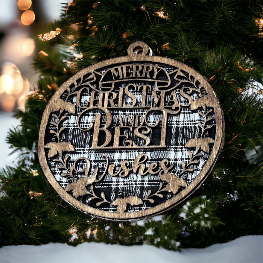 Christmas ornaments - laser cut ornaments - song ornaments -