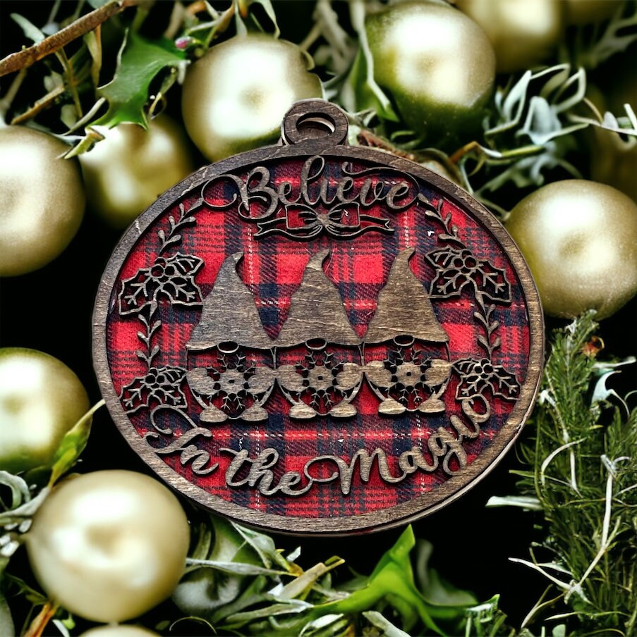 Christmas ornaments - laser cut ornaments - song ornaments -