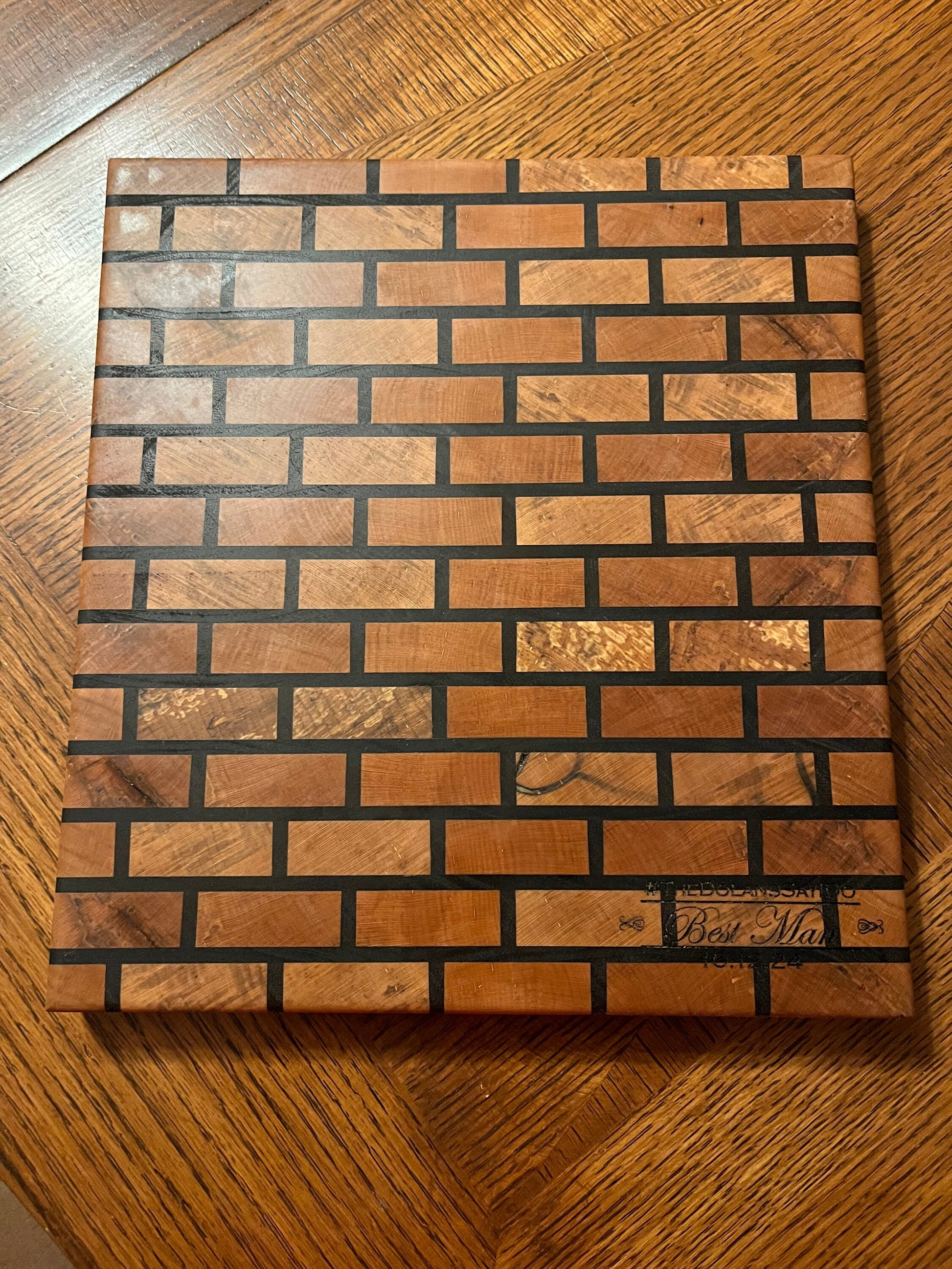 Brick Pattern End-Grain Cutting Board